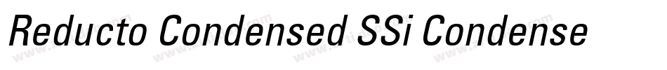 Reducto Condensed SSi Condensed字体转换